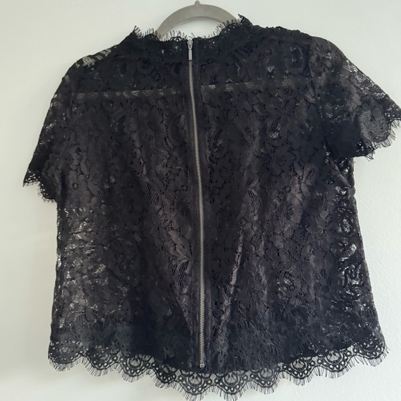 Zara Black Lace Crop Top - Picture 3 of 3